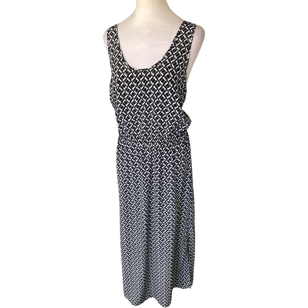 Banana Republic Navy and White Maxi Dress Women’s Size 10 - Picture 5 of 11